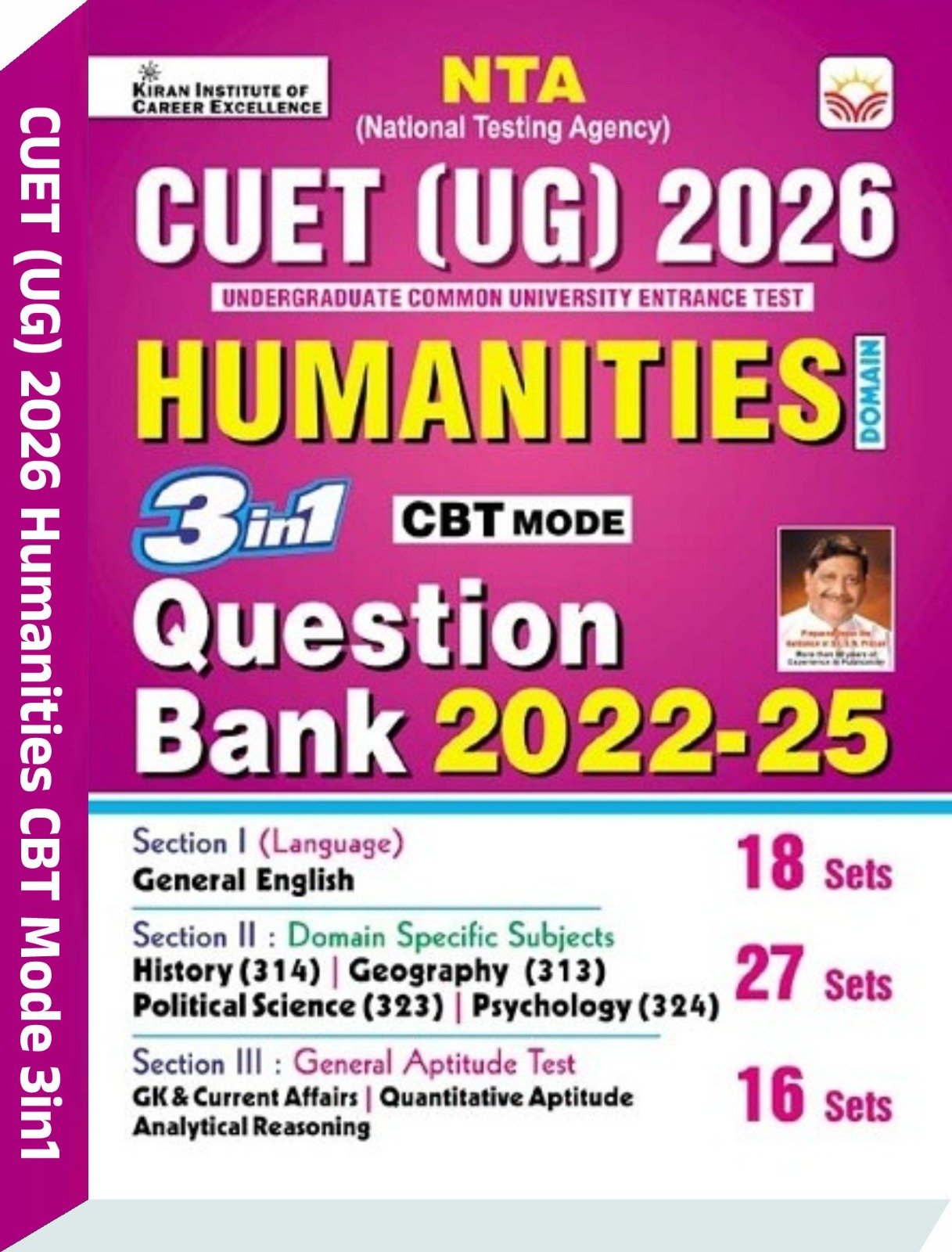 CUET Humanities 3 in 1 Question Bank 2022 to 2024 General Test - Kiran Institute of Career Excellence Pvt. Ltd